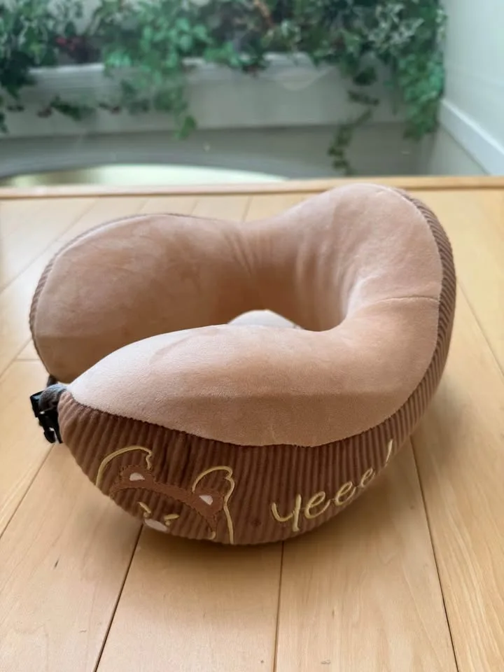 Cute Bear Brown Neck Pillow image indicator(2)