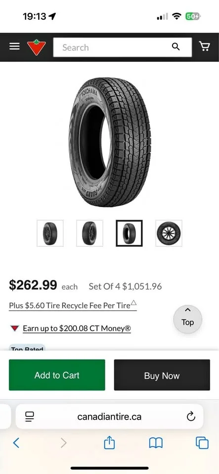 Yokohama Winter Tires(With Rims)