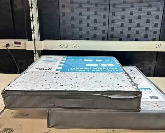 (BNWT) Yay Mats Terrazzo Floor Mat - Grey 4 ft by 6 ft