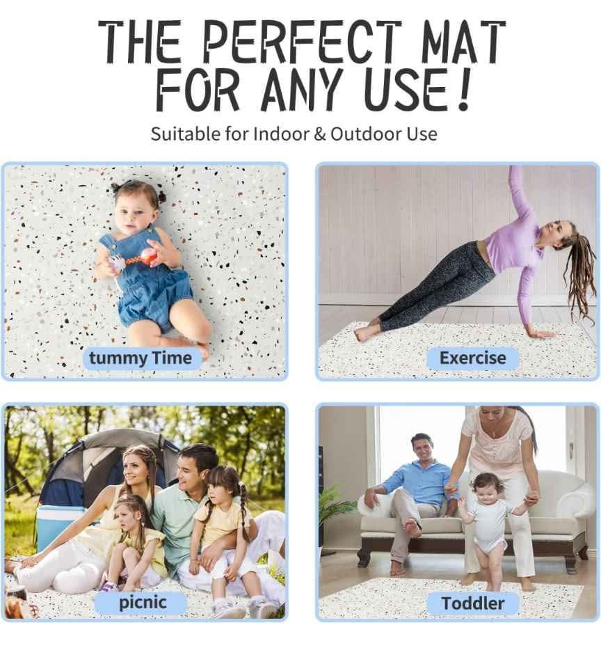 (BNWT) Yay Mats Terrazzo Floor Mat - Grey 4 ft by 6 ft - photo 5