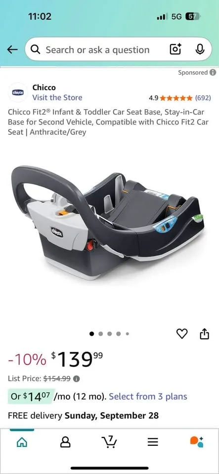 Car Seat Base, Chicco Fit2 Compatible image indicator(4)