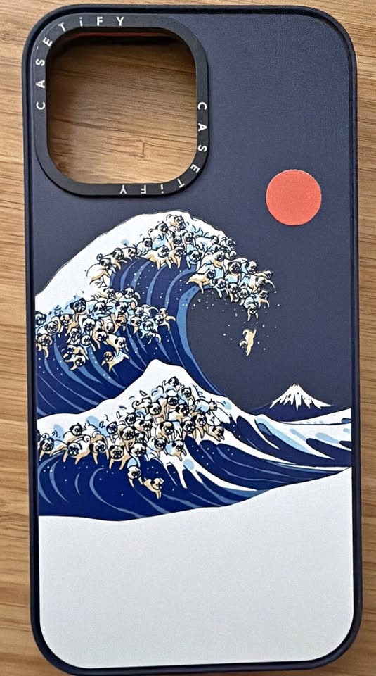 iPhone 13 Pro Max Impact Case - The Great Wave of Pugs