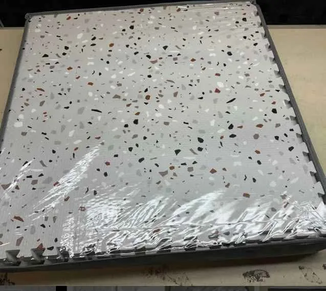 (BNWT) Yay Mats Terrazzo Floor Mat - Grey 4 ft by 6 ft image indicator(2)