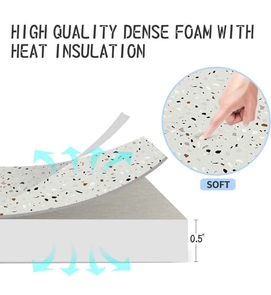 (BNWT) Yay Mats Terrazzo Floor Mat - Grey 4 ft by 6 ft image indicator(4)