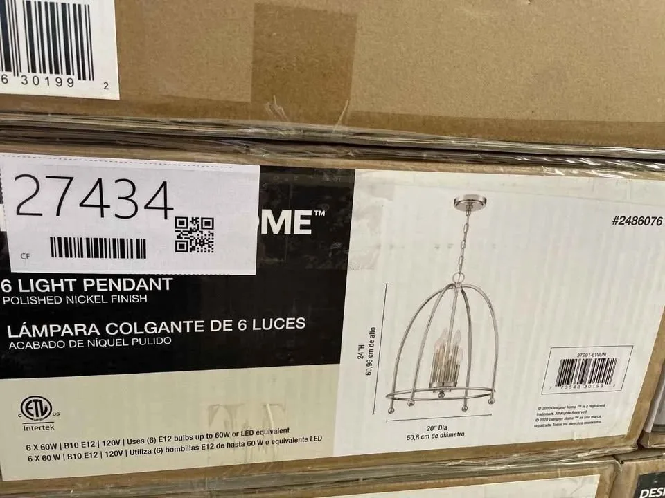 (Brand New) 6-Light Geometric Pendant image indicator(5)