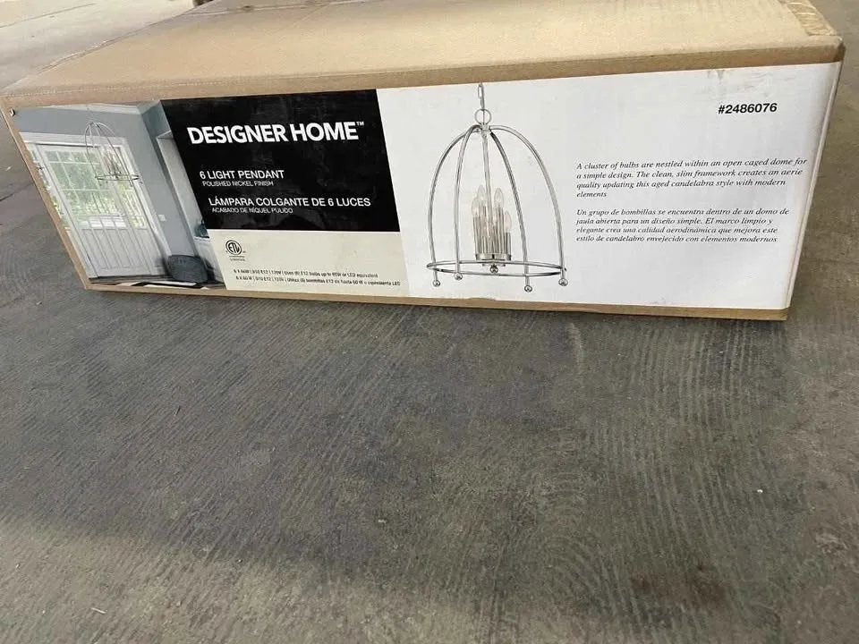 (Brand New) 6-Light Geometric Pendant image indicator(7)