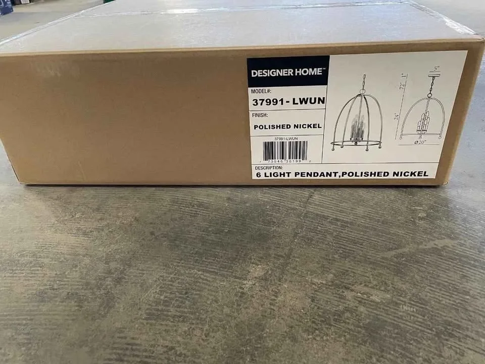 (Brand New) 6-Light Geometric Pendant image indicator(8)