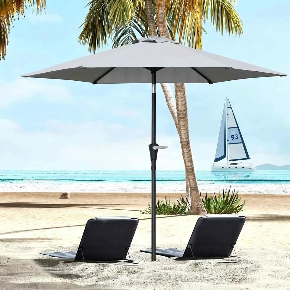Outsunny 7.5FT Patio Umbrella w/ Adjustable Angle