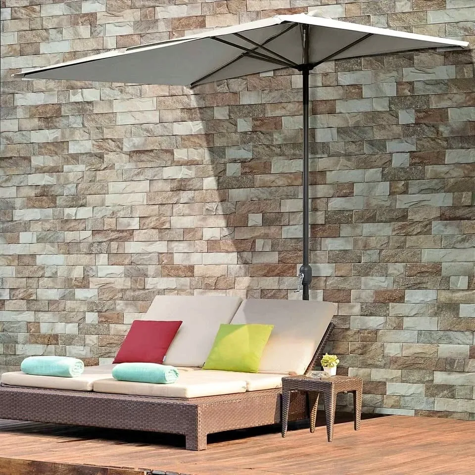 Outsunny 8ft Half Umbrella