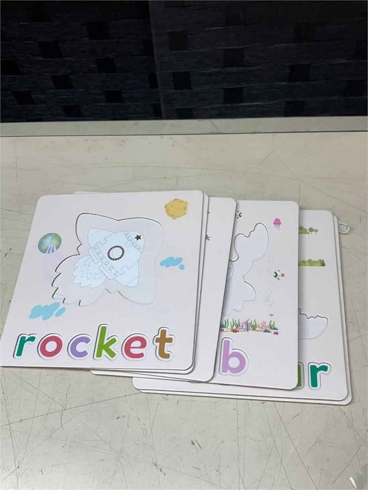 Jigsaw Puzzles Letter Matching Educational Toys Unisex Wooden Al - photo 2