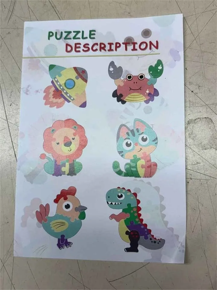 Jigsaw Puzzles Letter Matching Educational Toys Unisex Wooden Al image indicator(3)