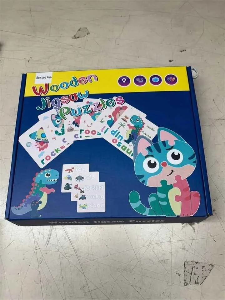 Jigsaw Puzzles Letter Matching Educational Toys Unisex Wooden Al image indicator(6)