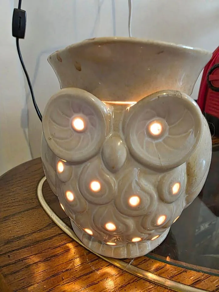 owl-shaped wax melt candle thumbnail