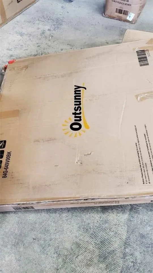 Outsunny Tempered Glass Square Patio Dining Table image indicator(4)