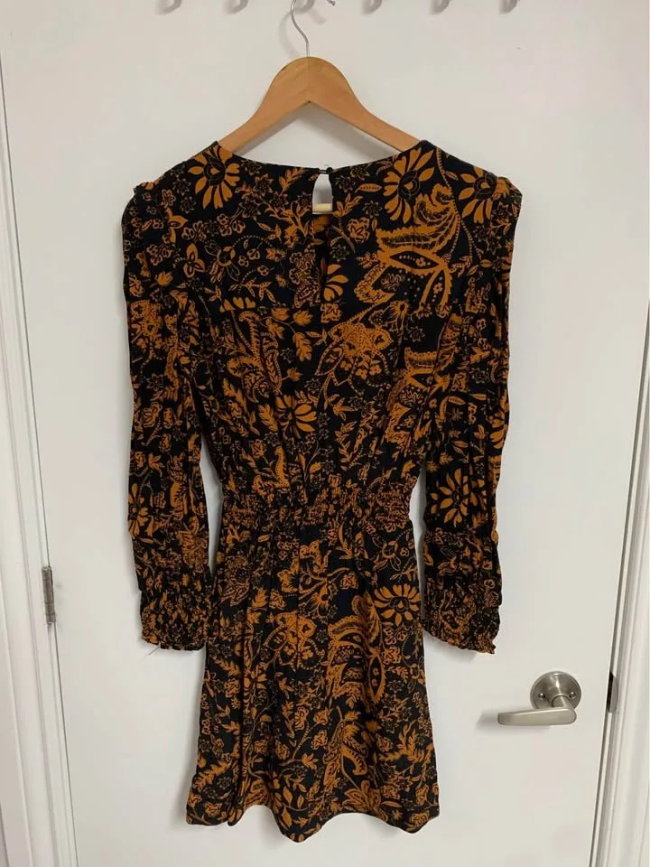 ZARA Long Sleeve Floral Dress - Size M/Medium image indicator(2)