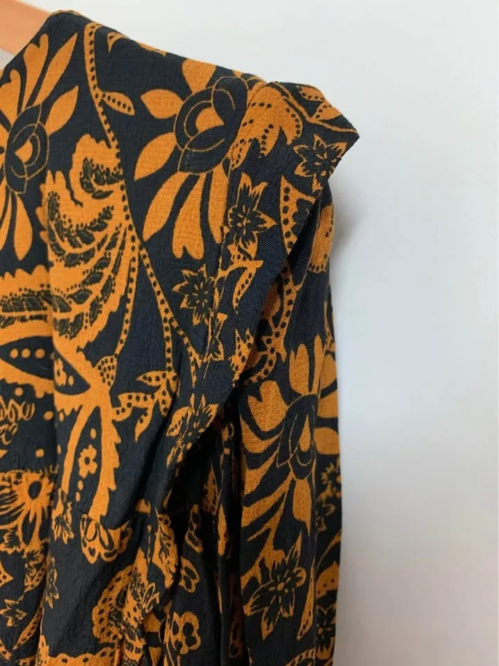 ZARA Long Sleeve Floral Dress - Size M/Medium image indicator(3)