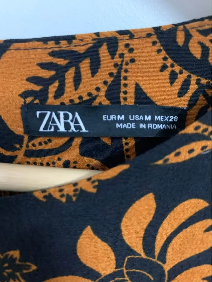 ZARA Long Sleeve Floral Dress - Size M/Medium image indicator(4)