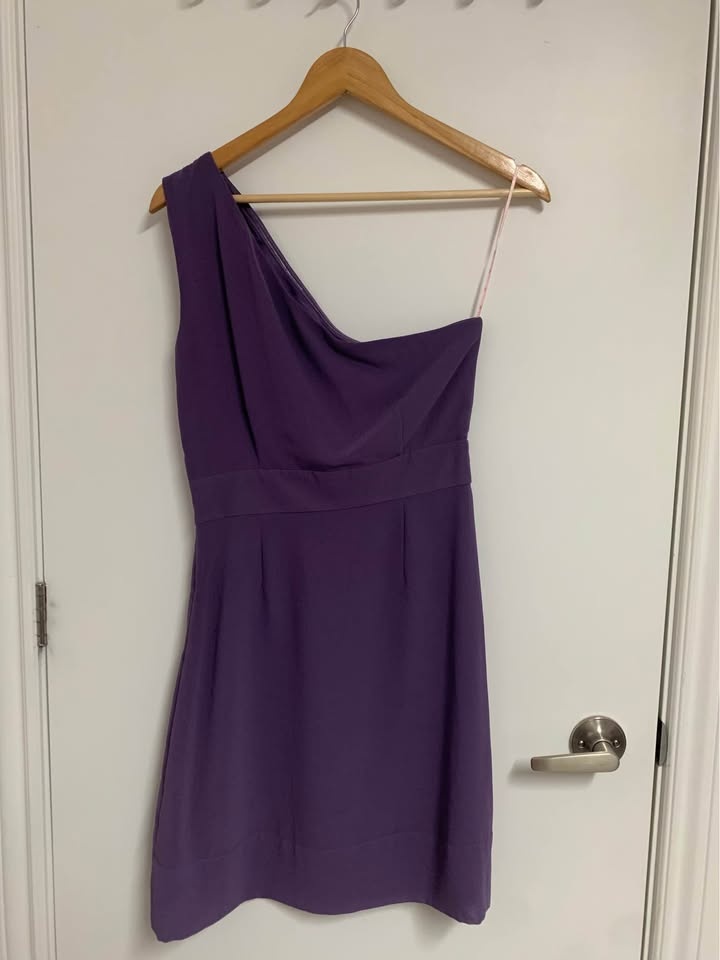 Forever 21 Purple One Shoulder Dress - Size S/Small - photo 2