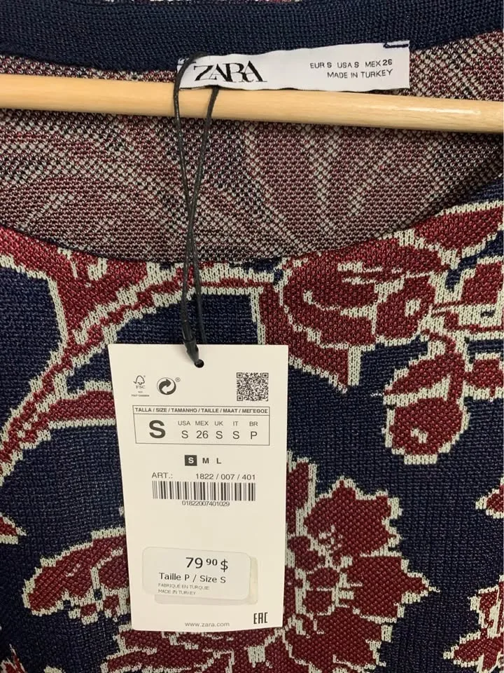 Never Worn - Zara Long Sleeve Floral Dress - Size S/Small image indicator(3)