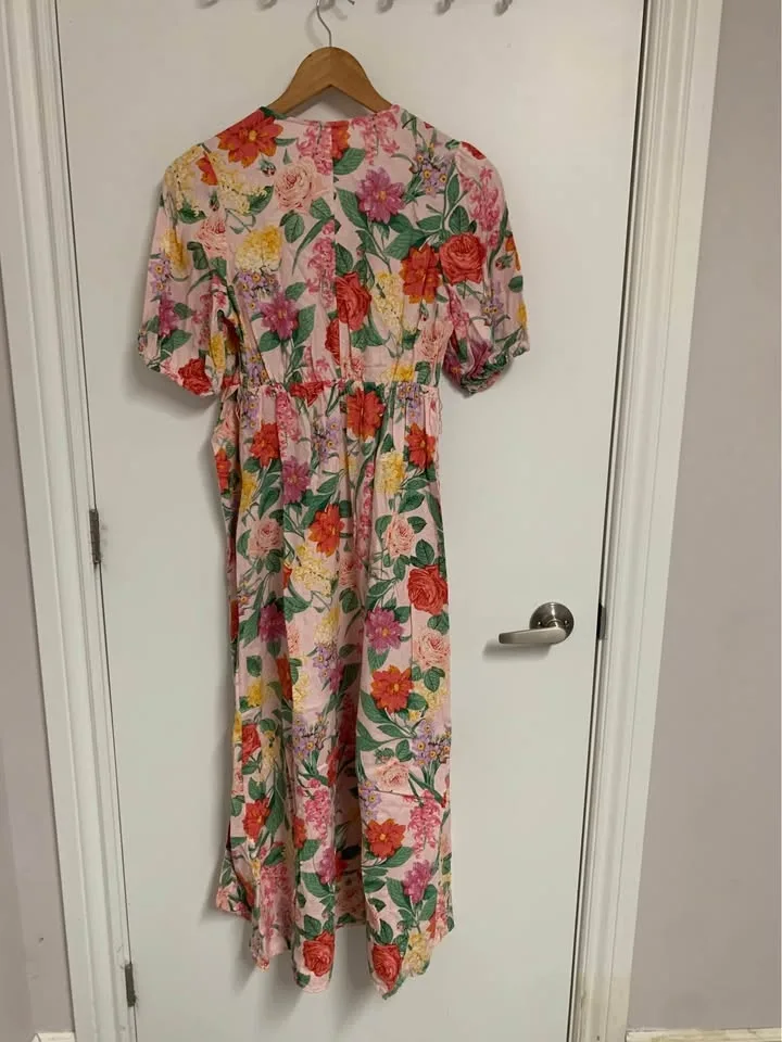 Old Navy Pink Floral Dress - Size S/Small image indicator(2)