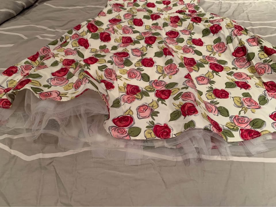 Forever 21 Strapless Rose/Floral Dress - Size S/Small - photo 2