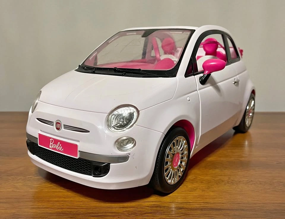 2008 Mattel Barbie Fiat 500 Convertible Car - Rare Collectible V