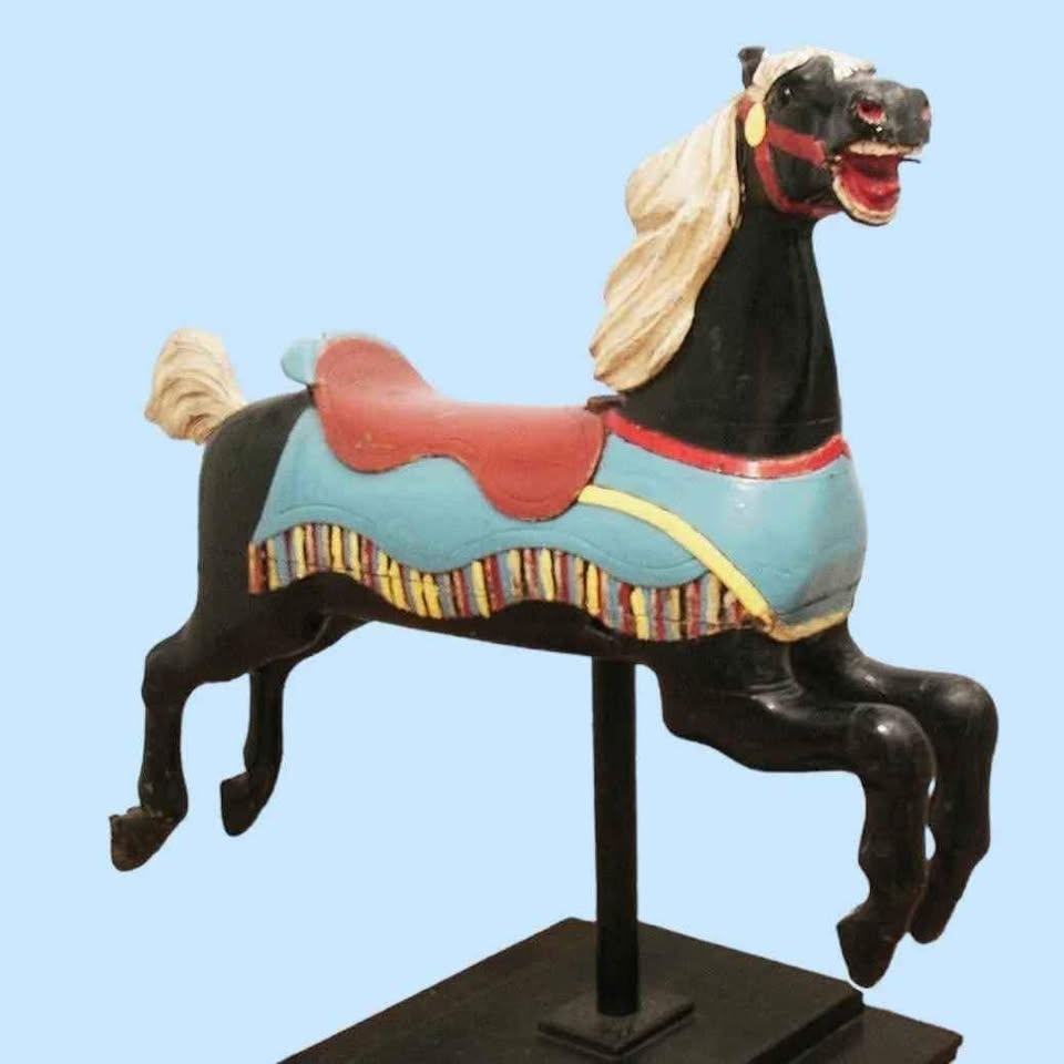 Full size Carousel Horse C.W Parker 1900 Cony Island - photo 2