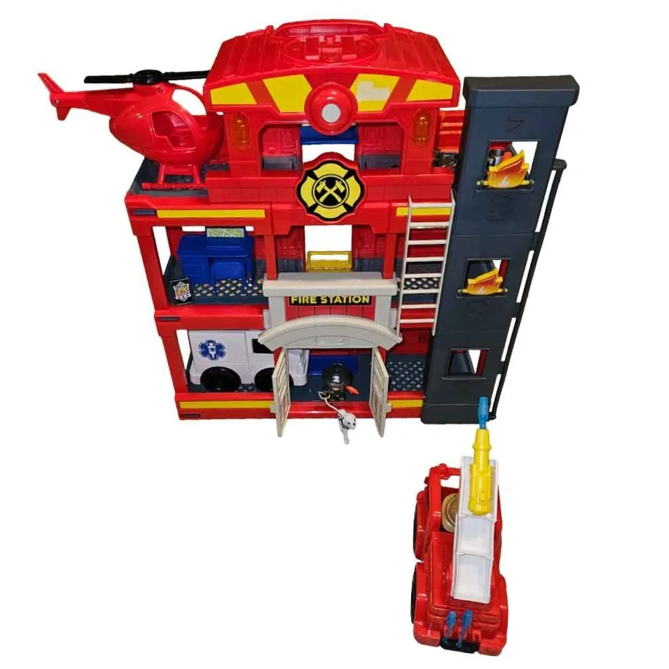 LIKE NEW Firestation Playset with Accessories #Cleanout image indicator(2)