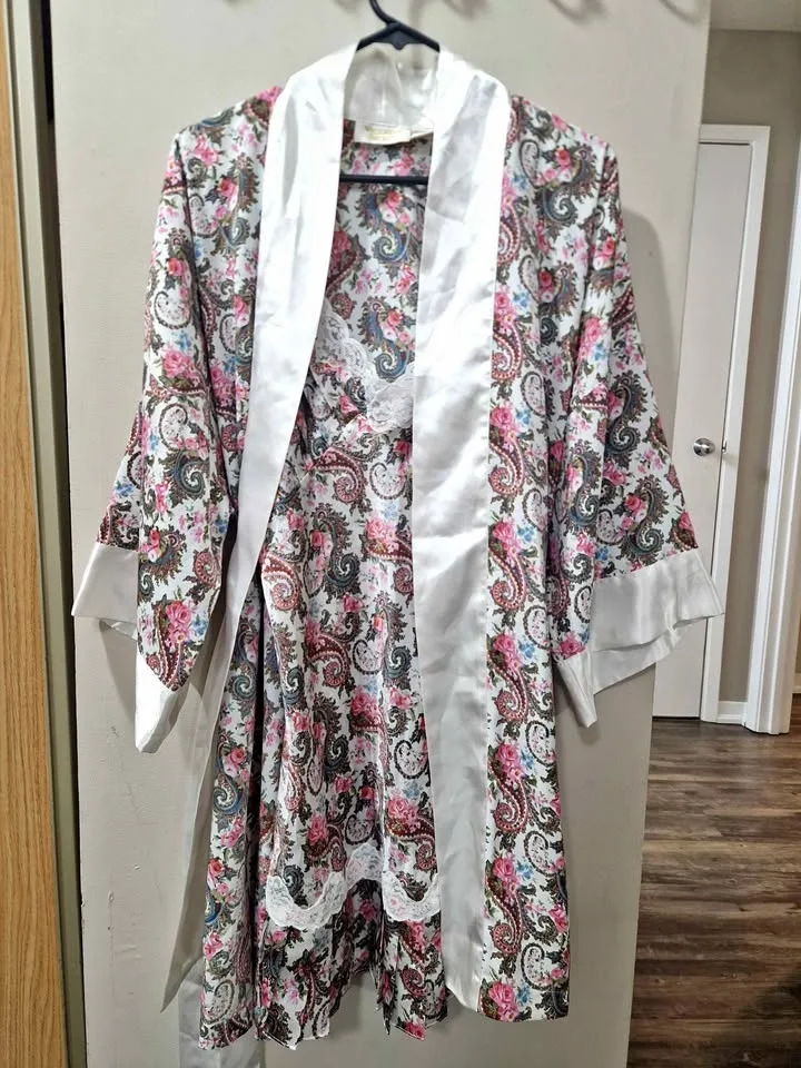 Gold Label Vintage Victoria's Secret Robe + Slip Dress
