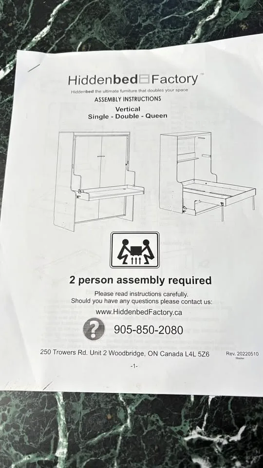 Hidden Bed Factory - Double bed/desk
