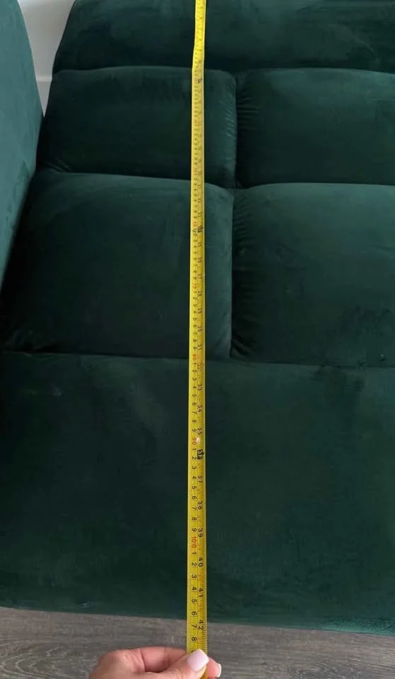 Green velvet couch for sale image indicator(6)