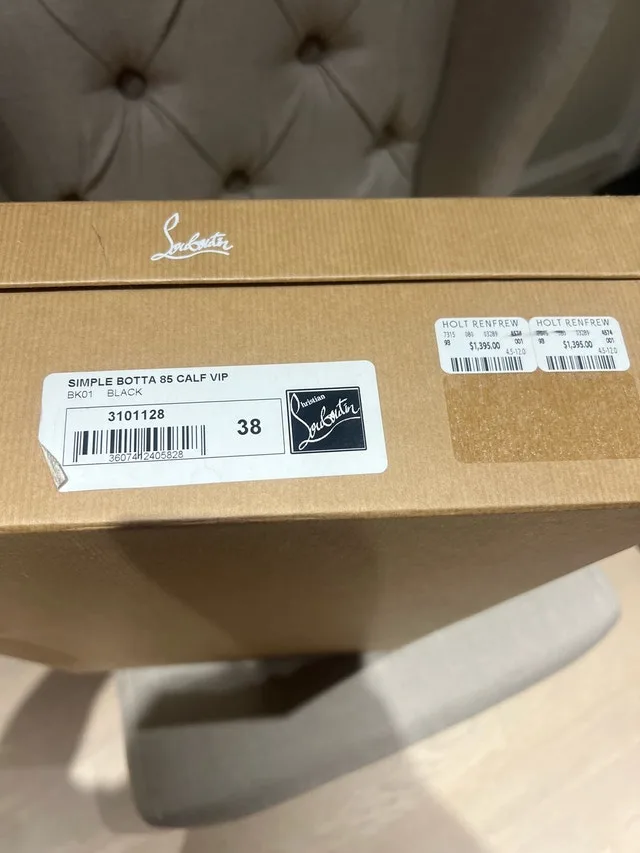 Christian Louboutin Black Leather Boots. Red Bottoms image indicator(7)