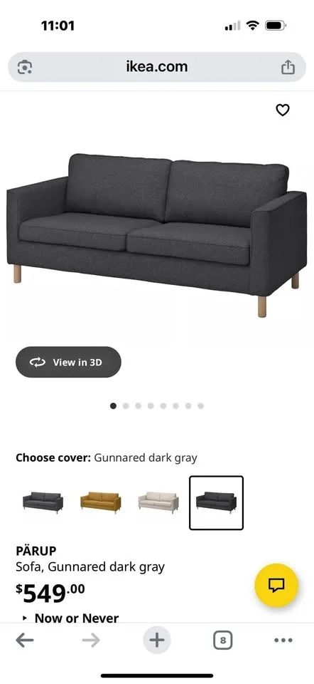 Ikea PÄRUP Sofa – Excellent Condition!