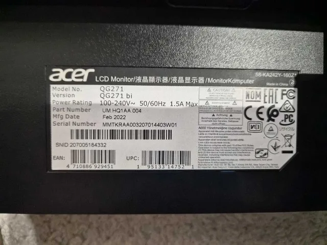 ACER Nitro LCD GAMING MONITOR #CLEANOUT image indicator(4)