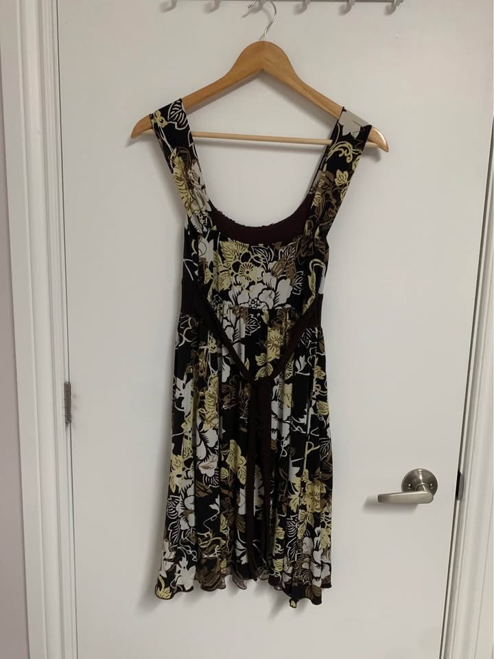 Le Chateau Brown Floral Dress - Size S/Small - photo 2