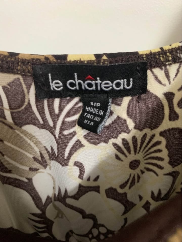 Le Chateau Brown Floral Dress - Size S/Small - photo 3