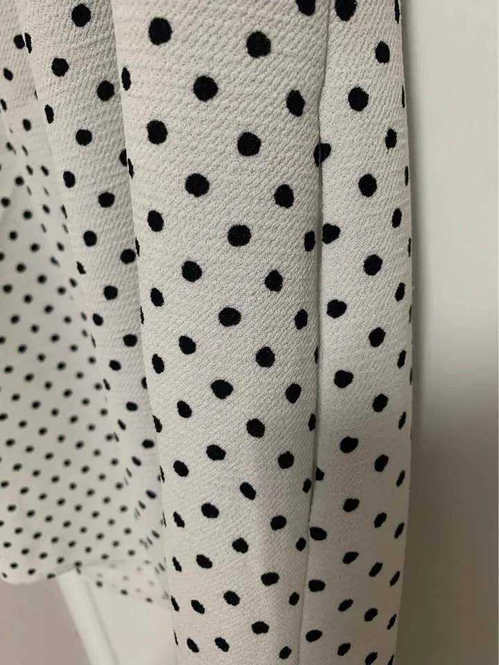 ZARA Polka Dot Off-Shoulder Dress - Size S image indicator(2)