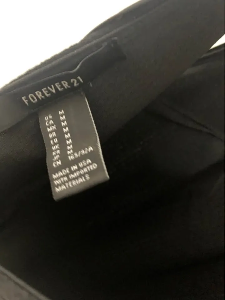 Forever 21 Black Dress with lace detail - Size M/Medium image indicator(3)