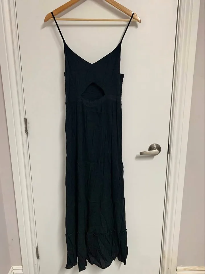 Aerie Black Maxi with cut out detail - Size S/Small