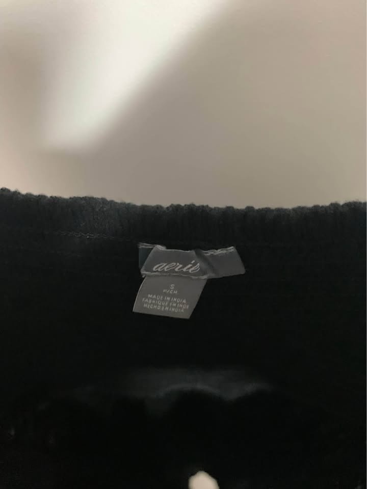 Aerie Black Maxi with cut out detail - Size S/Small - photo 4