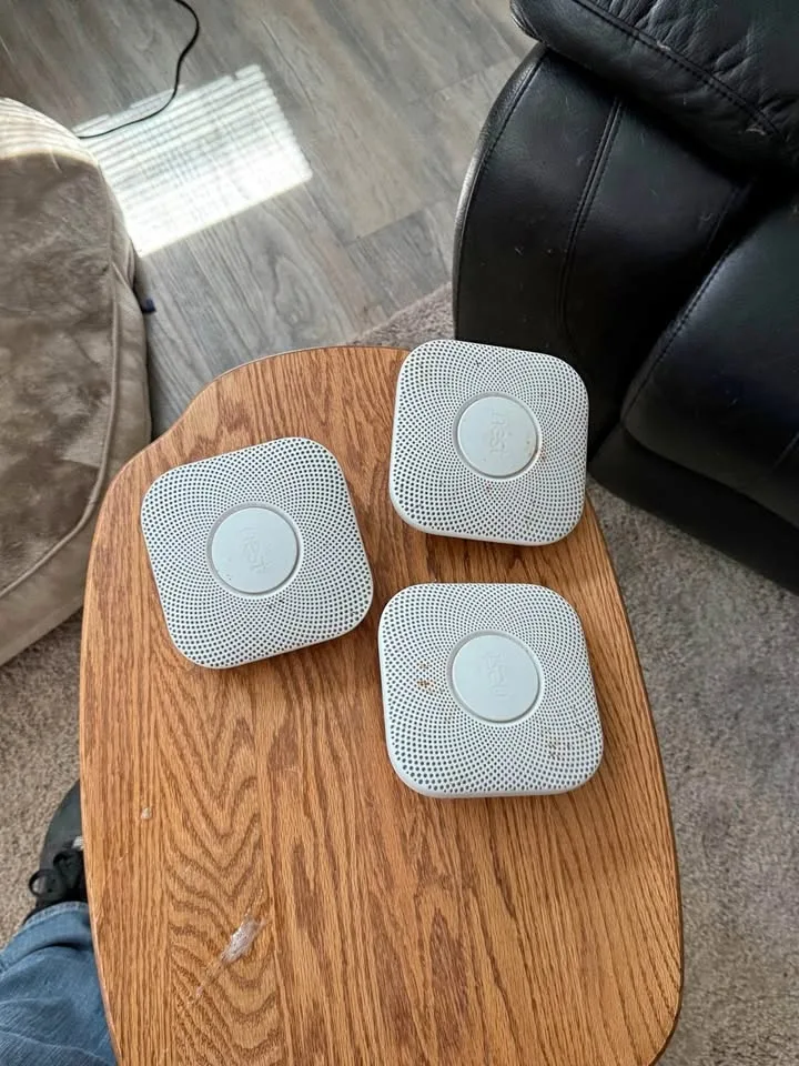 3 nest smoke detectors. Wired