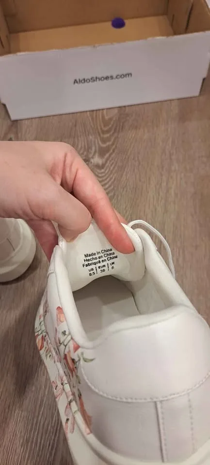 Aldo floral white sneakers image indicator(4)