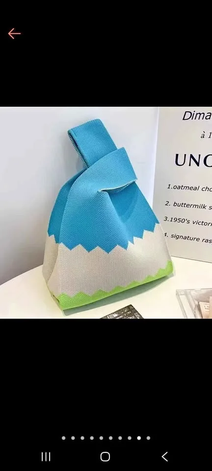 Knit handbag