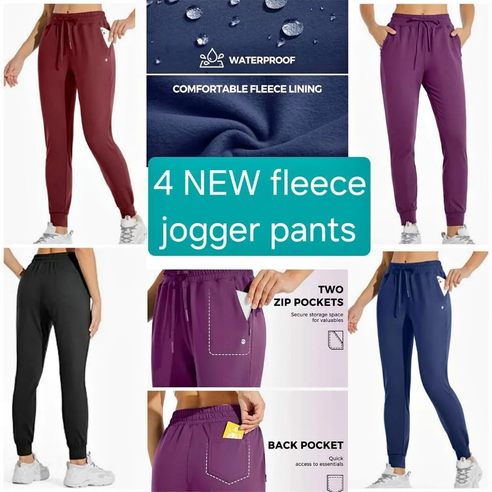 NEW fleece joggers x4 - Willit size L