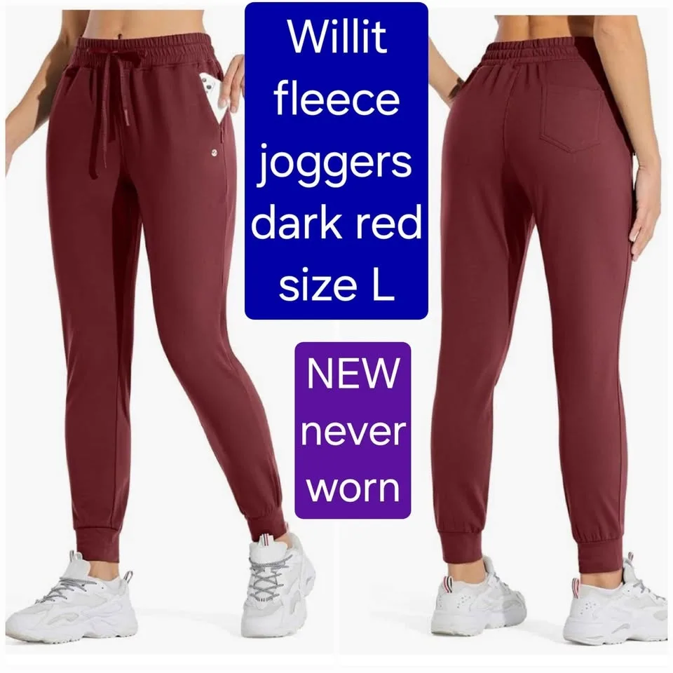 NEW fleece joggers x4 - Willit size L image indicator(3)