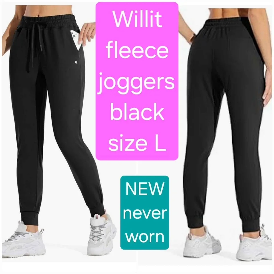 NEW fleece joggers x4 - Willit size L image indicator(5)