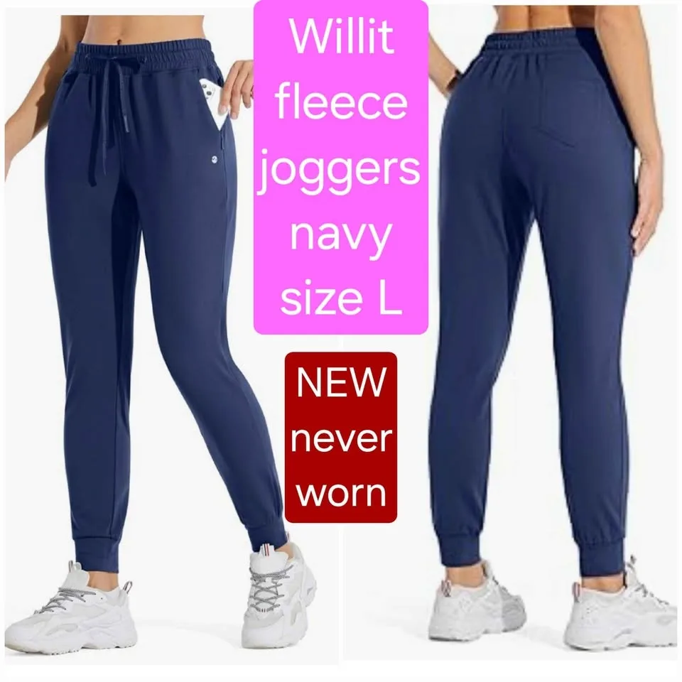 NEW fleece joggers x4 - Willit size L image indicator(7)