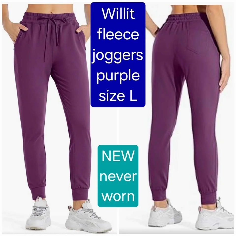 NEW fleece joggers x4 - Willit size L image indicator(9)