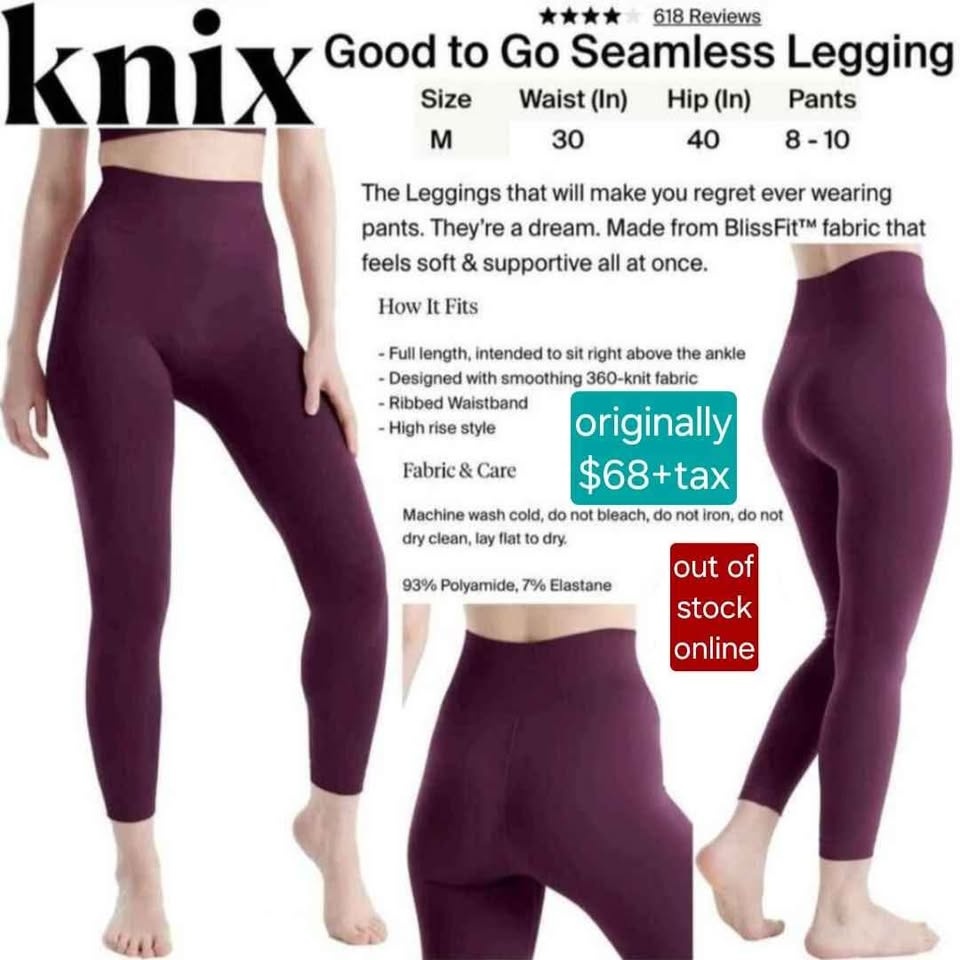Knix Leggings NEW - purple Good to Go Seamless Leggings - photo 3