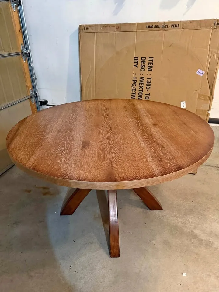 47.5” round Table - top is Brand new